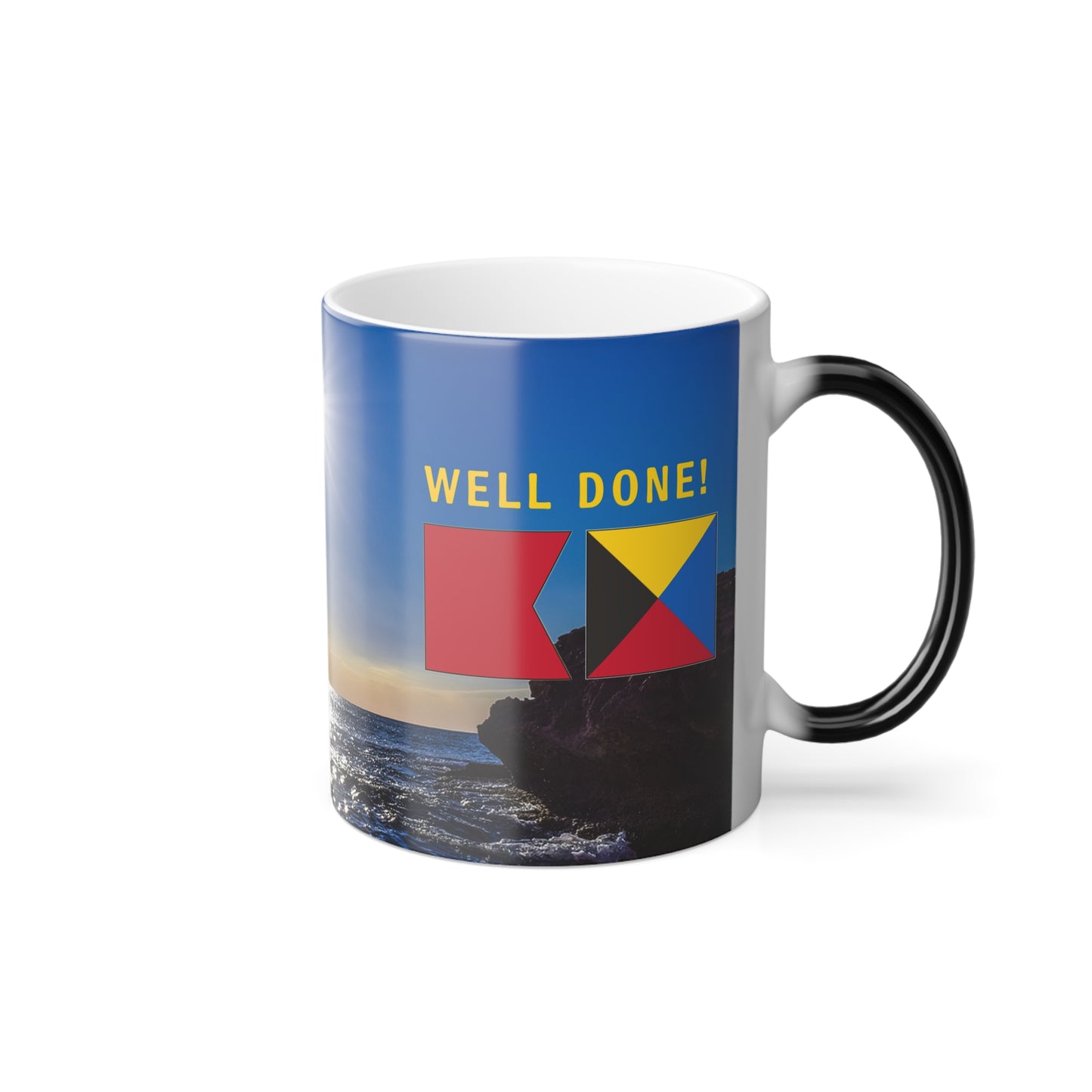 nautiMessage Hidden Message Mug  - BRAVO ZULU - Well Done!