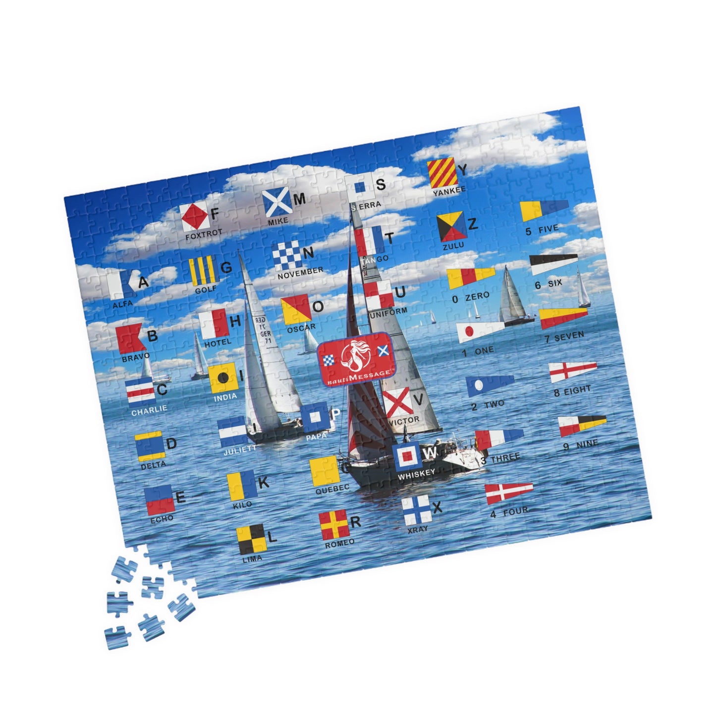 nautiMessage Signal Flag Puzzle  (110, 252, 520-piece) - Sailing #2