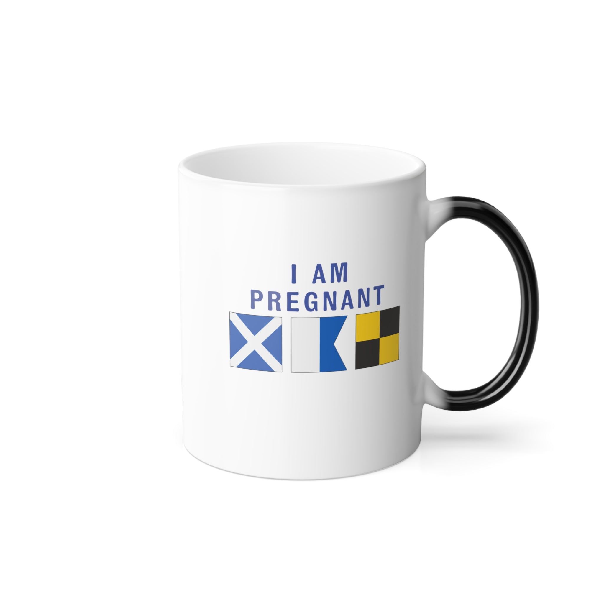 nautiMessage Hidden Message Mug  - MIKE ALFA LIMA - I am Pregnant