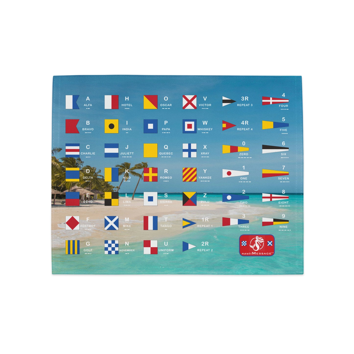 nautiMessage Placemat Set - Ocean Collection - 4 Different Images