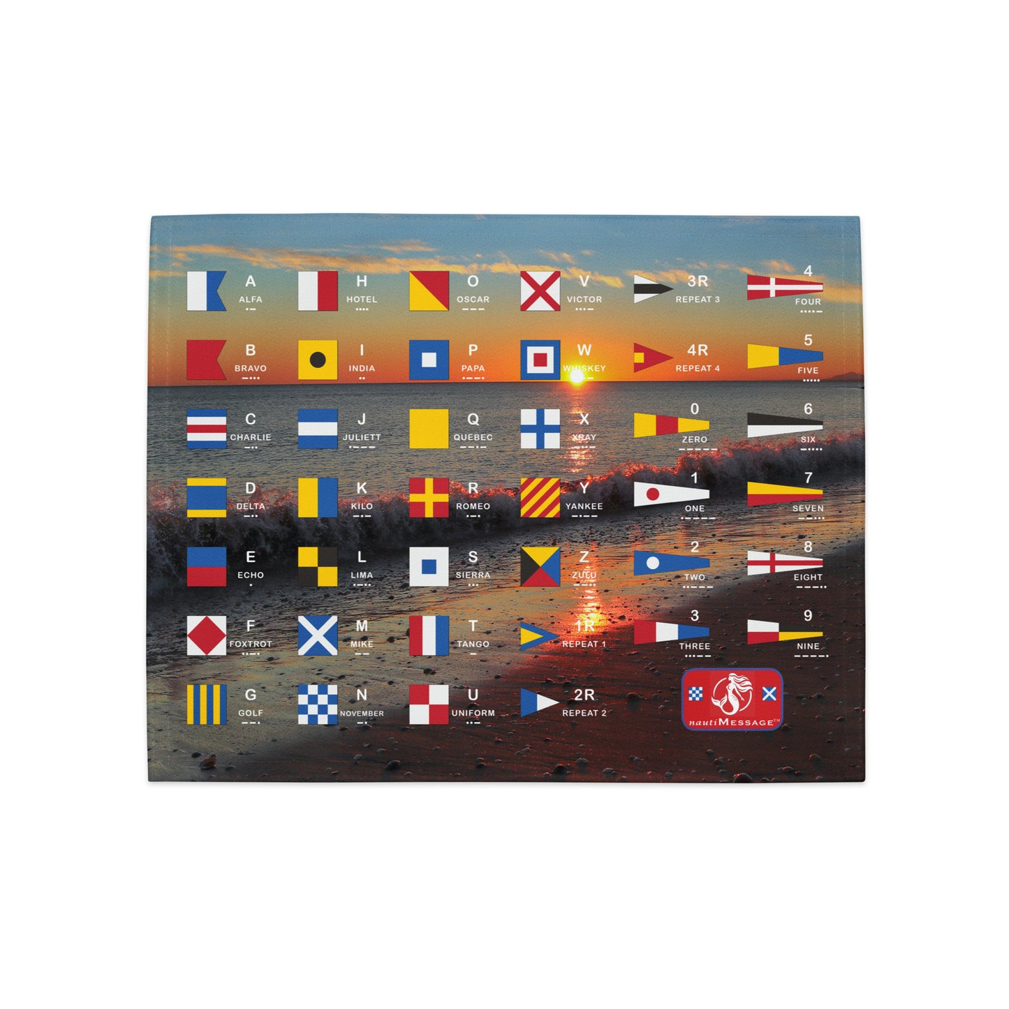 nautiMessage Placemat Set - Ocean Collection - 4 Different Images